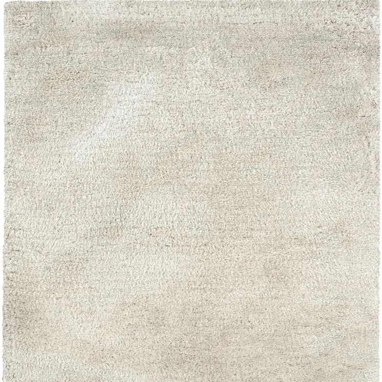 5' X 7' Ivory Shag Hand Tufted Area Rug