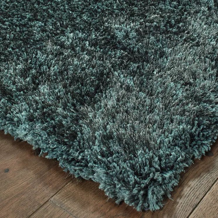5' X 7' Charcoal Shag Hand Tufted Area Rug