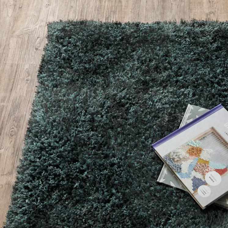 5' X 7' Charcoal Shag Hand Tufted Area Rug