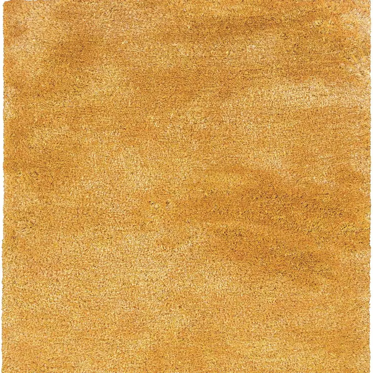 5' X 7' Gold Shag Hand Tufted Area Rug
