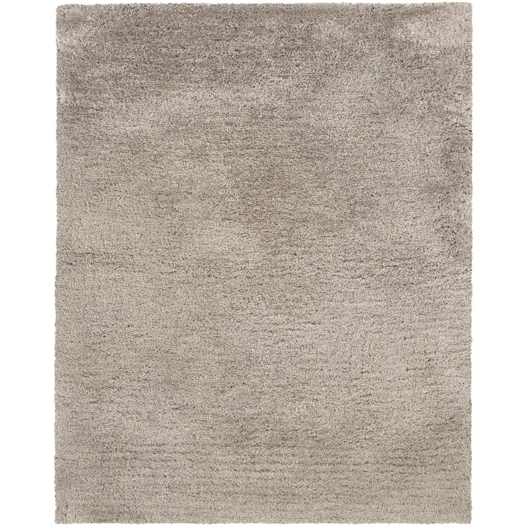 5' X 7' Silver Shag Hand Tufted Area Rug