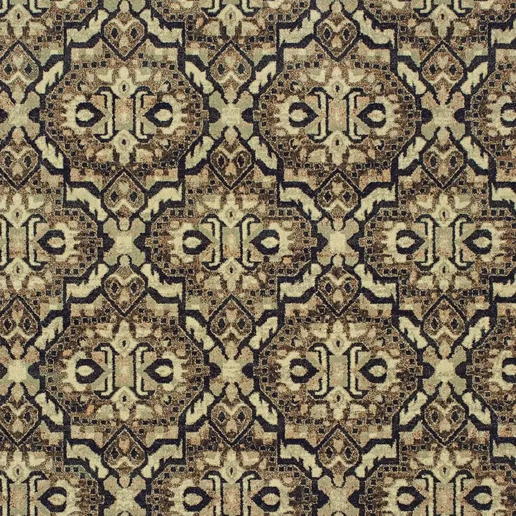 10' X 13' Brown Geometric Distressed Area Rug