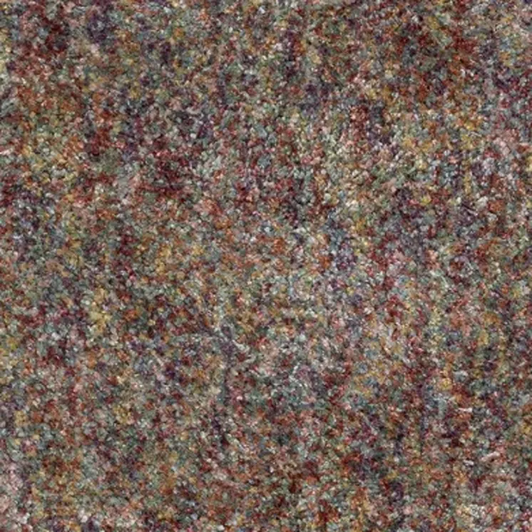 10' X 13' Orange Blue And Yellow Abstract Shag Area Rug With Fringe
