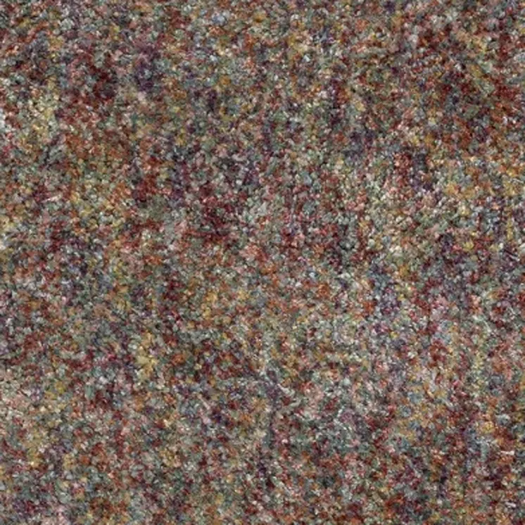 4' X 5' Orange Blue And Yellow Abstract Shag Area Rug With Fringe