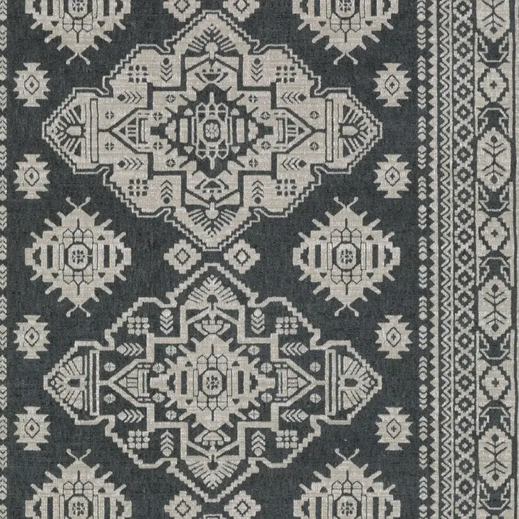 4' X 6' Blue And Gray Medallion Area Rug