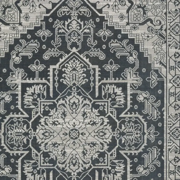 10' X 13' Blue And Gray Oriental Area Rug