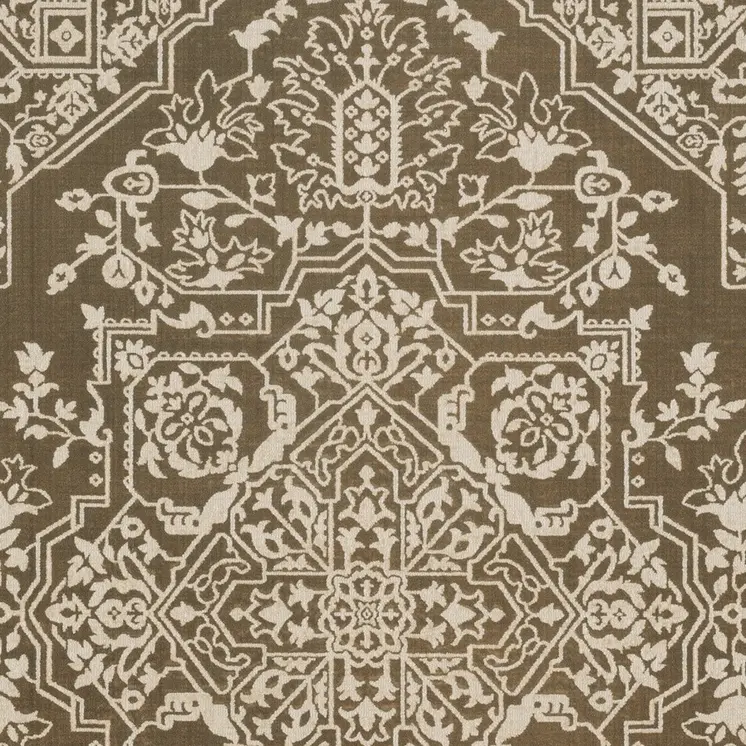 4' X 6' Gold And Beige Oriental Area Rug