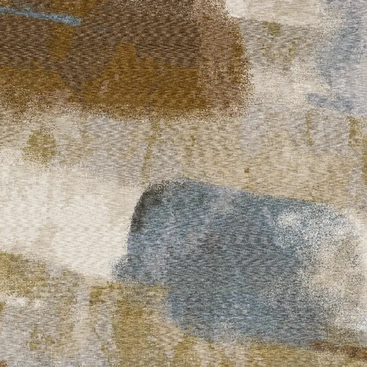 8' X 11' Beige And Rust Abstract Distressed Area Rug With Fringe