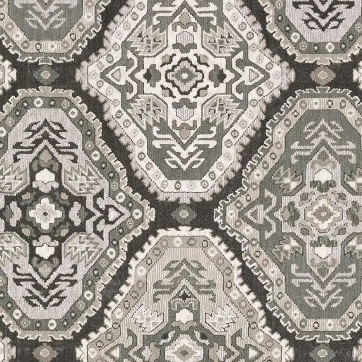 4' X 6' Ivory And Blue Medallion Area Rug