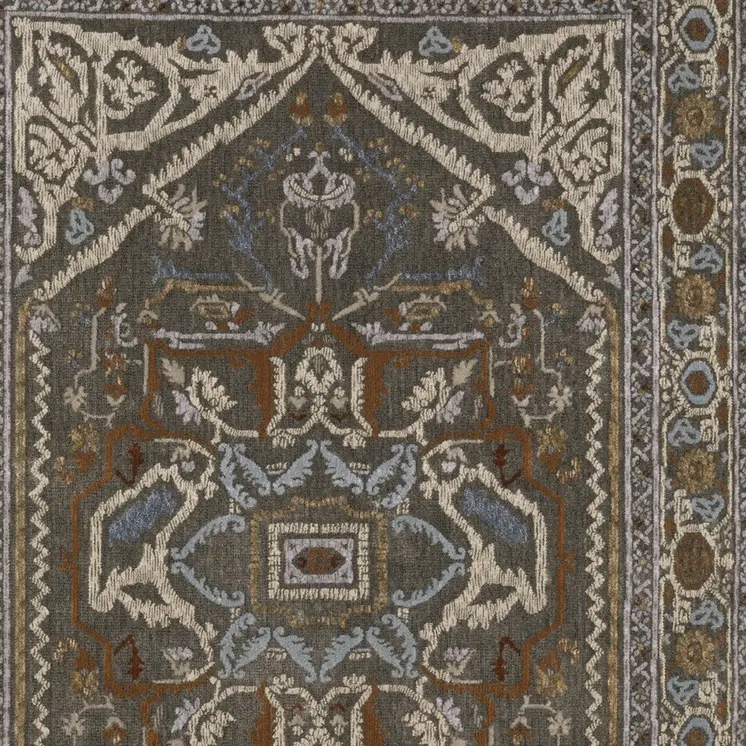 5' X 8' Blue And Green Medallion Area Rug