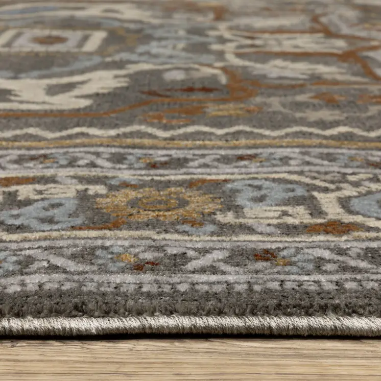 8' X 11' Blue And Green Medallion Area Rug