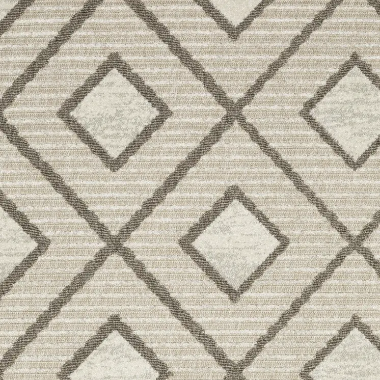 10' X 13' Beige And Brown Geometric Area Rug