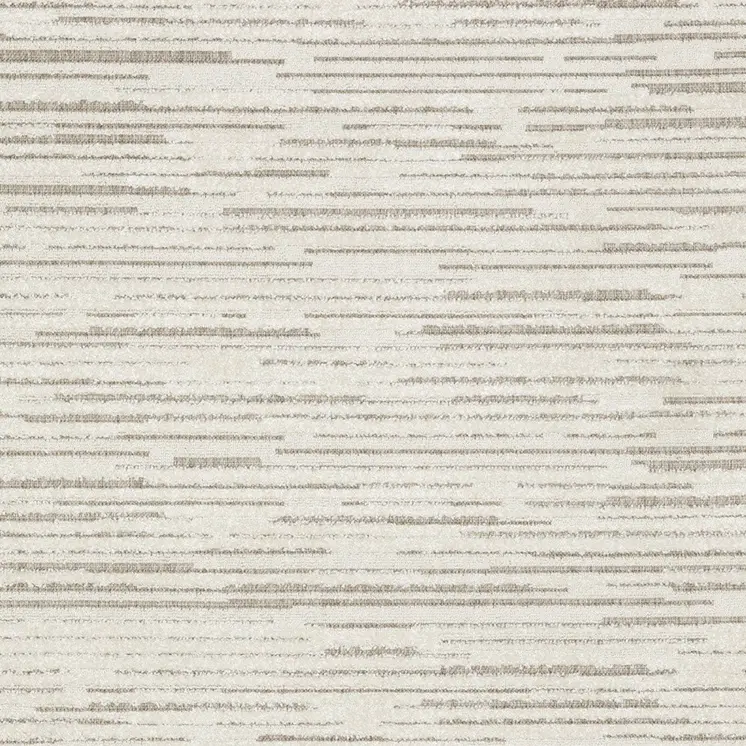 10' X 13' Ivory And Brown Striped Distressed Area Rug