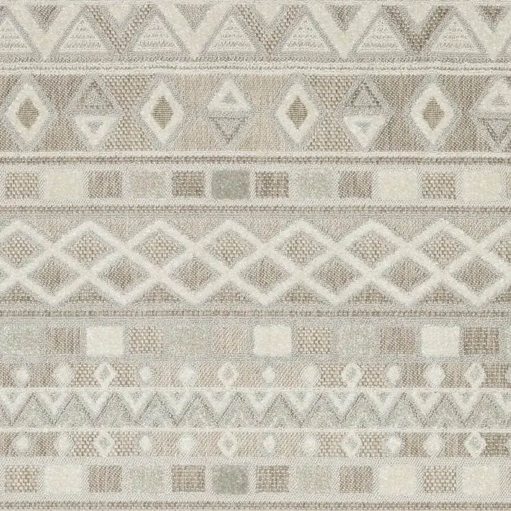 10' X 13' Beige And Gray Geometric Area Rug