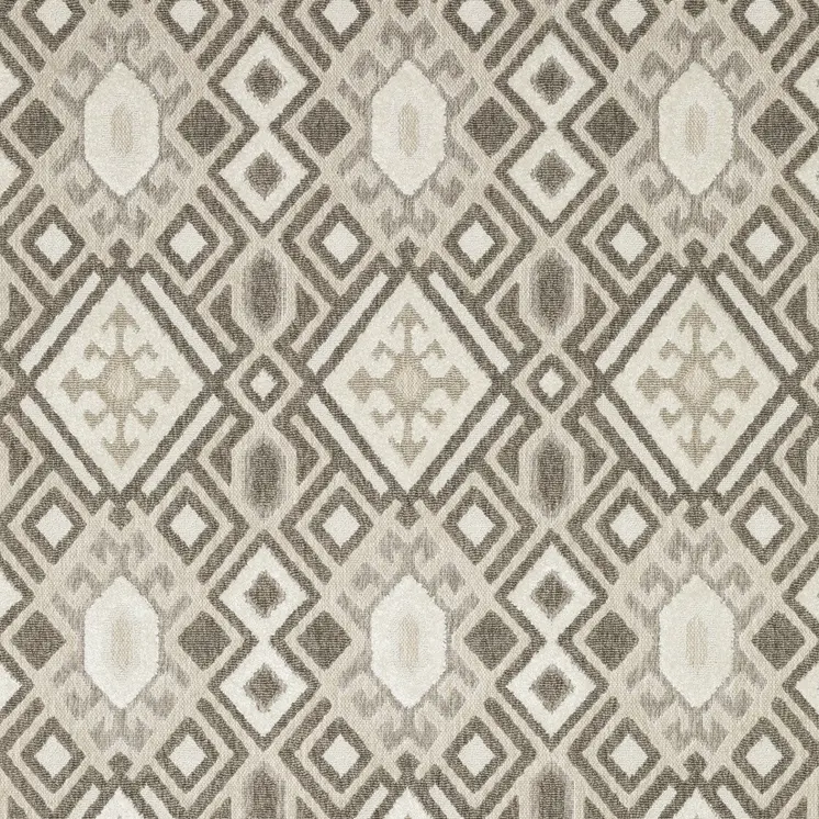 5' X 8' Brown And Beige Tribal Area Rug
