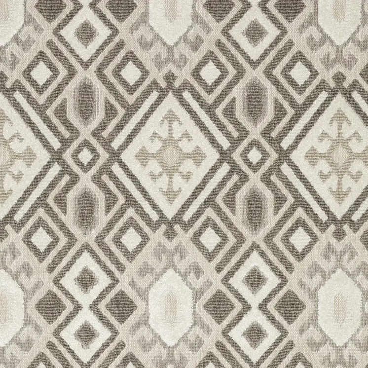 7' X 10' Brown And Beige Tribal Area Rug