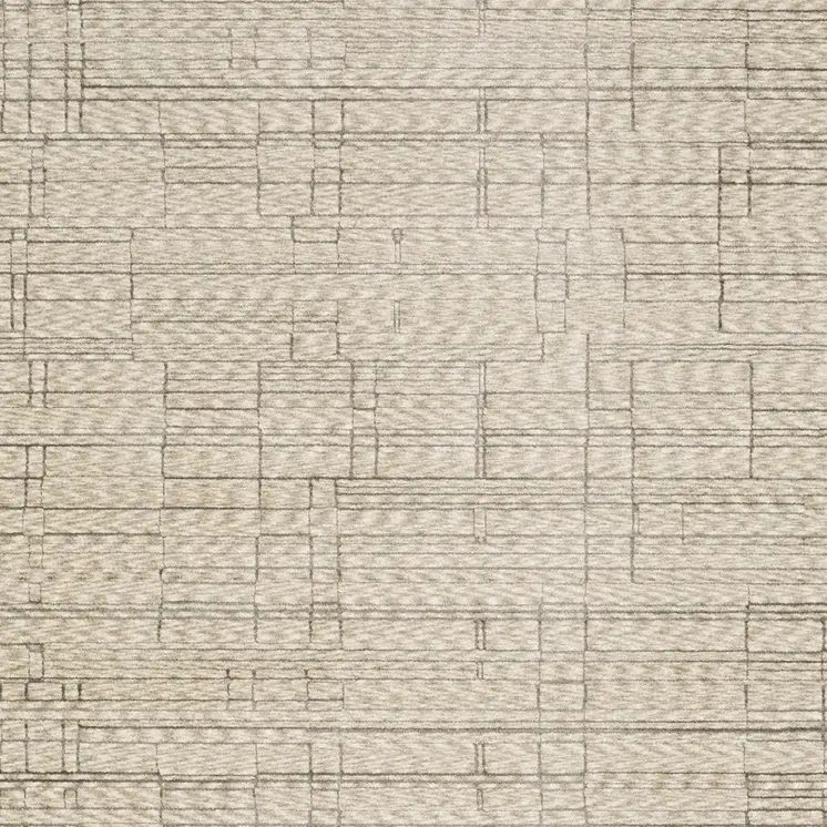 7' X 10' Beige And Brown Geometric Area Rug With Fringe
