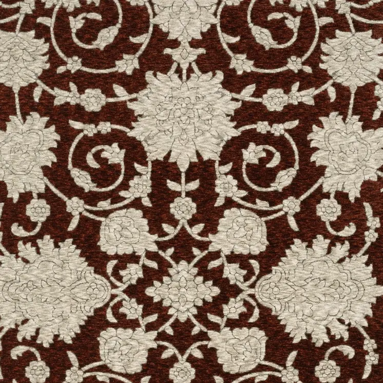 7' X 10' Beige Floral Area Rug With Fringe