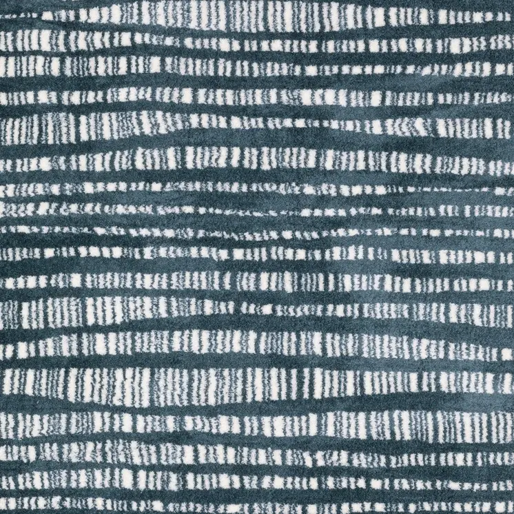 10' X 13' Teal And Ivory Striped Distressed Area Rug