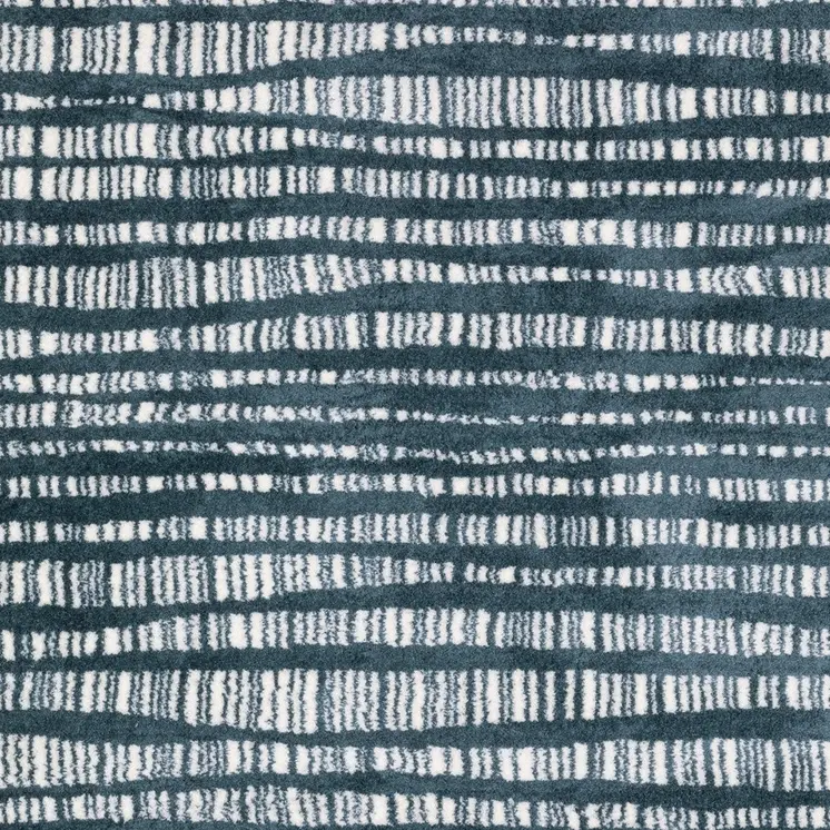4' X 6' Teal And Ivory Striped Distressed Area Rug
