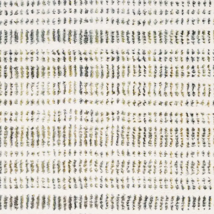 4' X 6' Ivory Gold And Gray Striped Area Rug