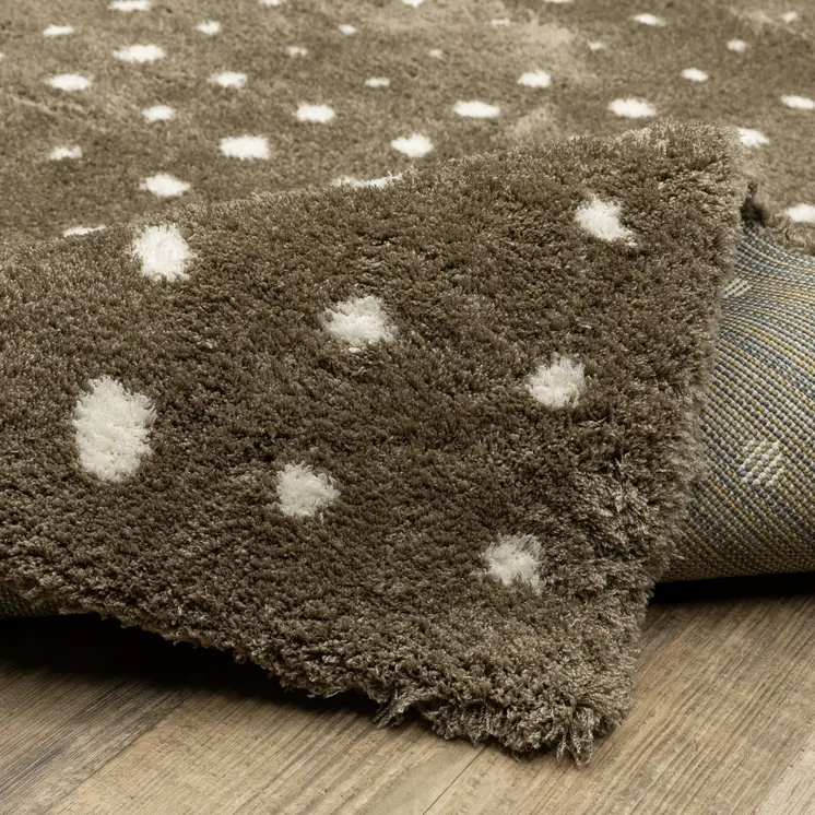 10' X 13' Brown And Ivory Geometric Area Rug