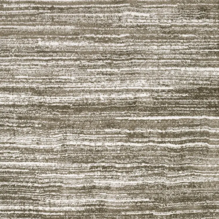 5' X 8' Brown And Ivory Striped Distressed Area Rug