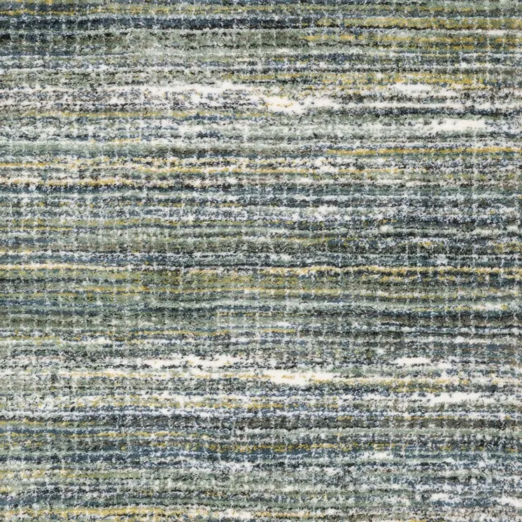 4' X 6' Green And Blue Geometric Distressed Area Rug