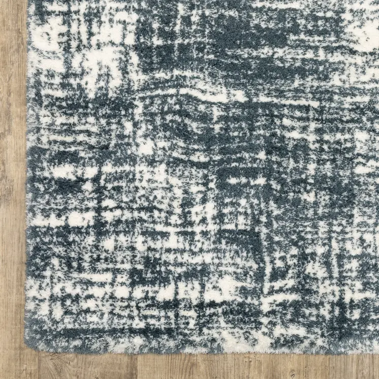 10' X 13' Gray And Ivory Geometric Area Rug