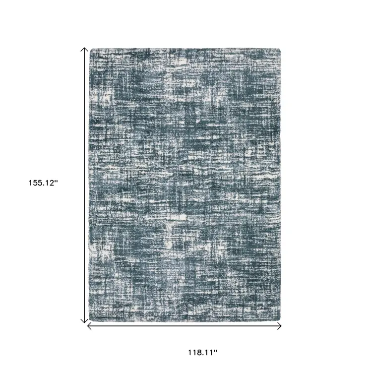 10' X 13' Gray And Ivory Geometric Area Rug