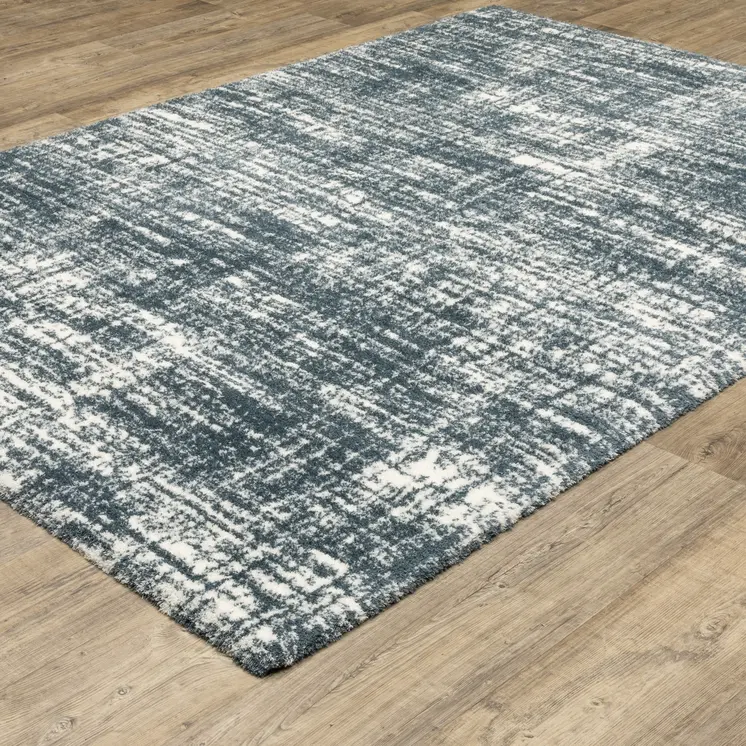 4' X 6' Gray And Ivory Geometric Area Rug