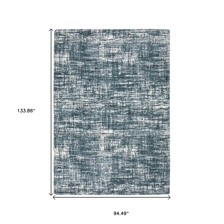 8' X 11' Gray And Ivory Geometric Area Rug