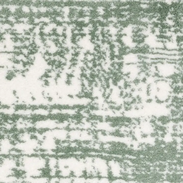 10' X 13' Green And Ivory Abstract Area Rug