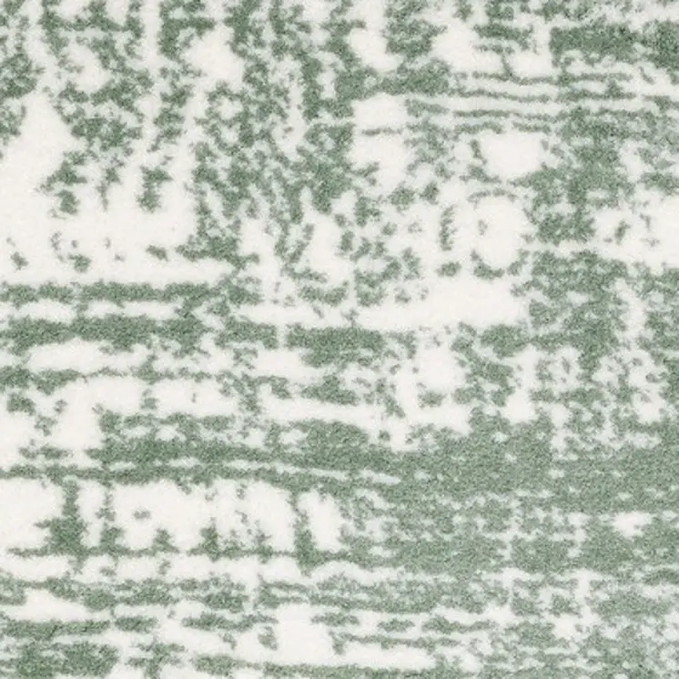 4' X 6' Green And Ivory Abstract Area Rug