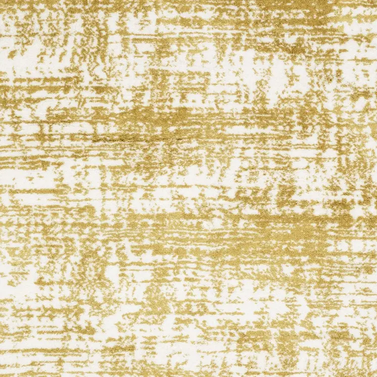 4' X 6' Gold And Ivory Abstract Area Rug