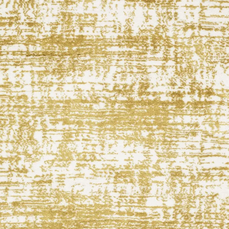 7' X 10' Gold And Ivory Abstract Area Rug