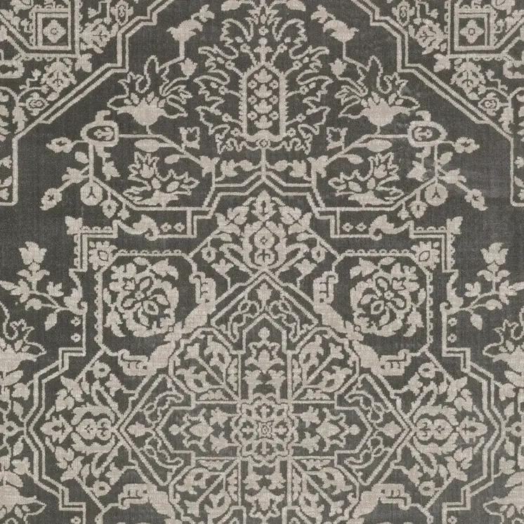 4' X 6' Gray And Light Gray Oriental Area Rug