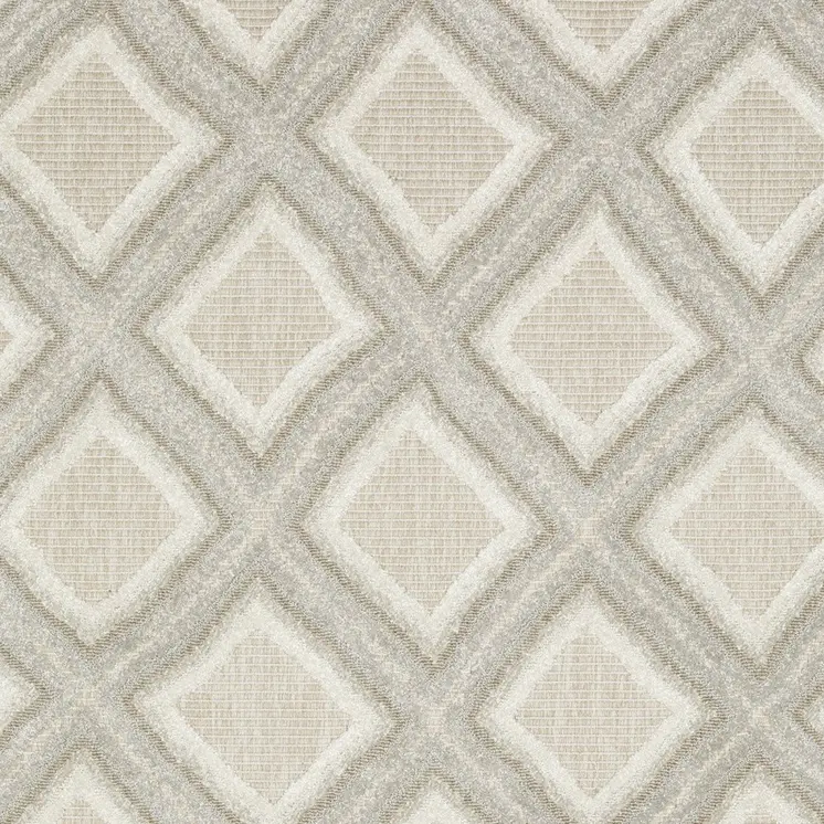 3' X 5' Gray And Beige Diamond Area Rug