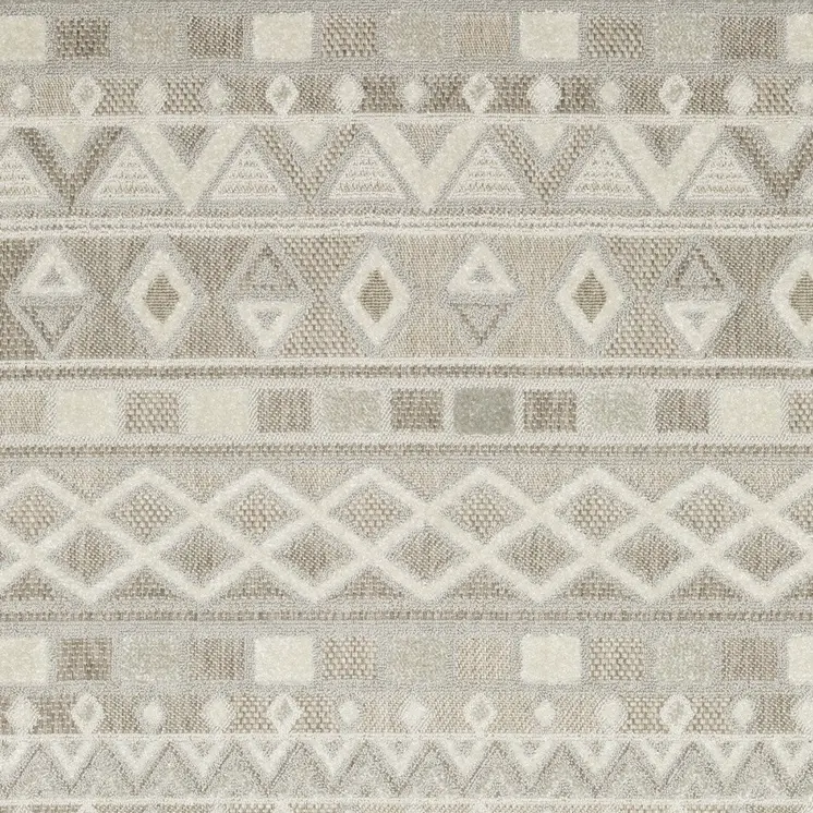 3' X 5' Beige And Gray Geometric Area Rug
