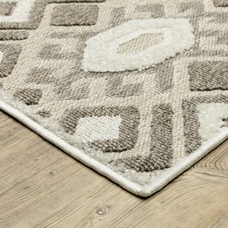 3' X 5' Brown And Beige Tribal Area Rug