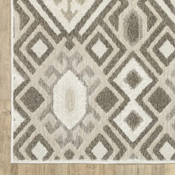 3' X 5' Brown And Beige Tribal Area Rug