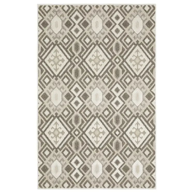 3' X 5' Brown And Beige Tribal Area Rug