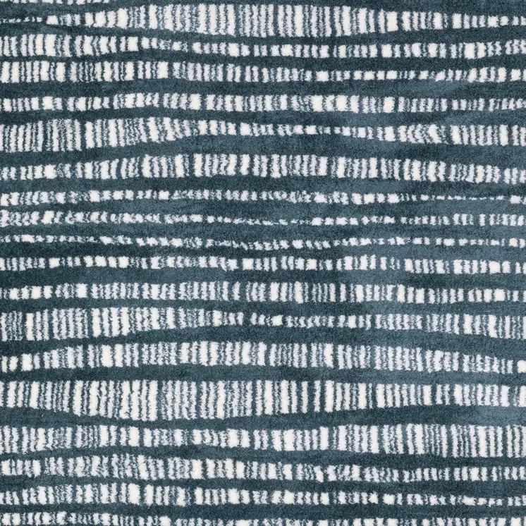 2' X 3' Teal And Ivory Striped Distressed Area Rug