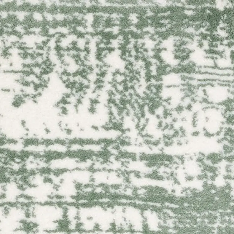 2' X 3' Green And Ivory Abstract Area Rug
