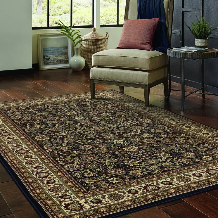 2' X 3' Blue And Red Oriental Area Rug