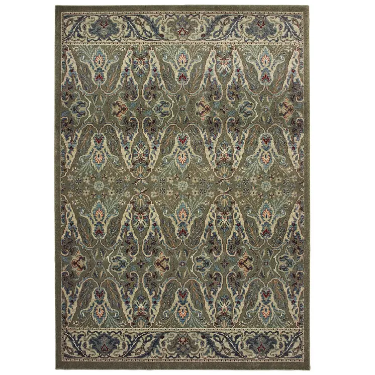 2' X 3' Brown And Ivory Floral Area Rug