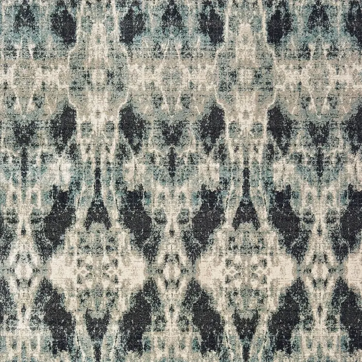 4' X 6' Gray And Blue Abstract Area Rug