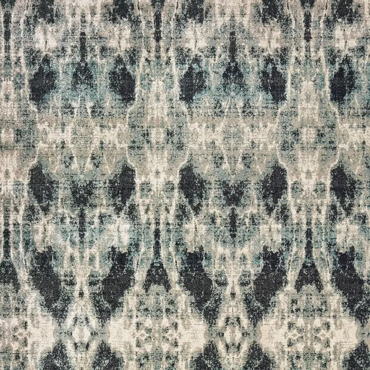 4' X 6' Gray And Blue Abstract Area Rug