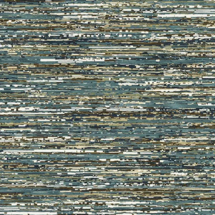 3' X 5' Blue Brown And Ivory Striped Area Rug