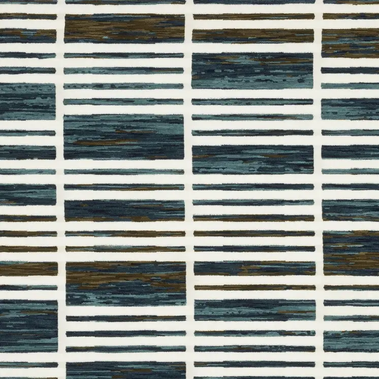 3' X 5' Ivory And Blue Geometric Area Rug